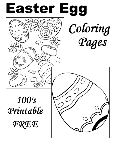 Easter Egg coloring pages!