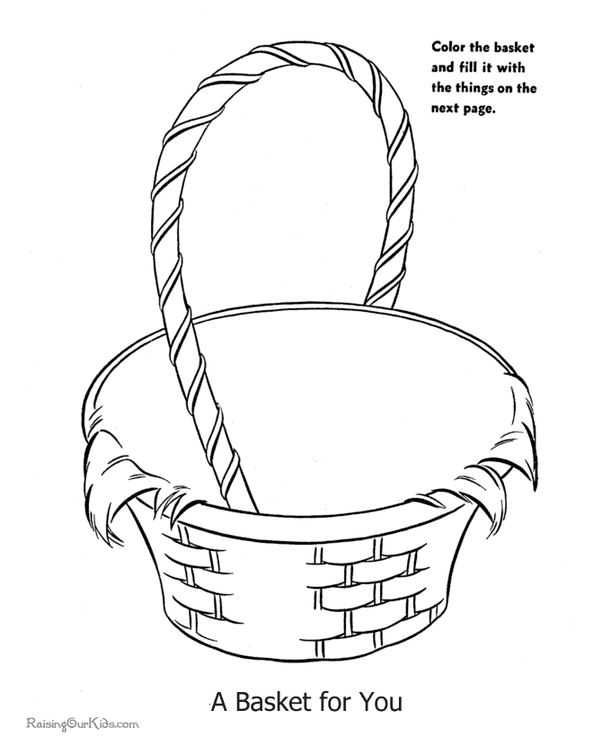 easter baskets coloring pages - photo #8