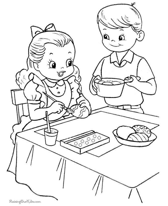 happy easter coloring pages printable. Printable kid Easter coloring
